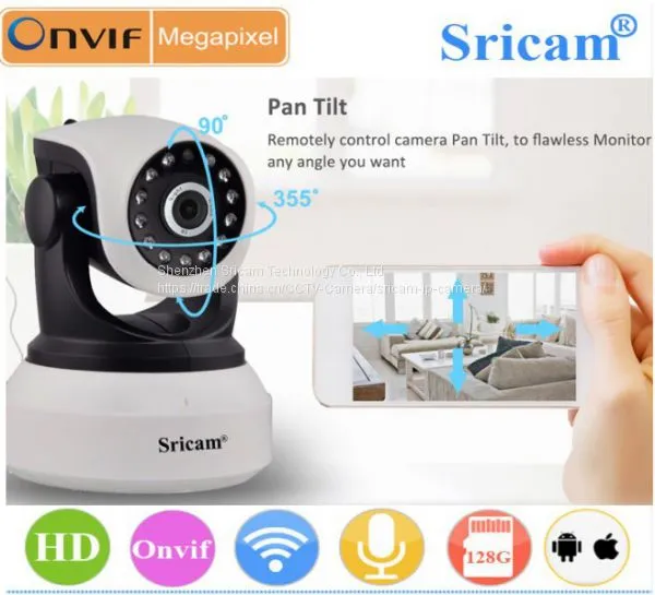 Sricam SP017 Pan-Tilt Zoom 720P HD Resolution IP Camera Megapixel P2P Indoor Wifi Smart IP Camera photo-5