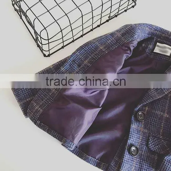 Spring Autumn 2017 New 2 Piece Leisure Check Jacket Long Sleeve and Pans for Little Boys photo-4