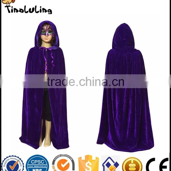 High-grade Gold Velvet Halloween Large Cloak Animation Stage Costumes photo-6