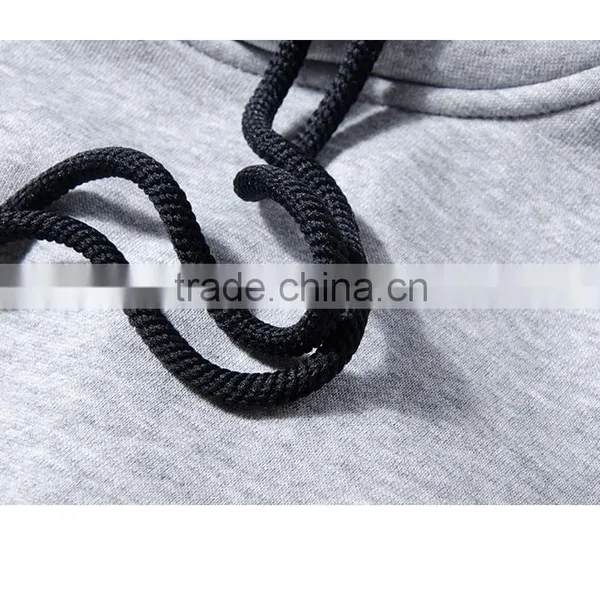 OEM Service Warm Good Fabric Reglan Long Sleeve Grey Color Matching Thumb Hole Woven Label Male Sports Apparel photo-6