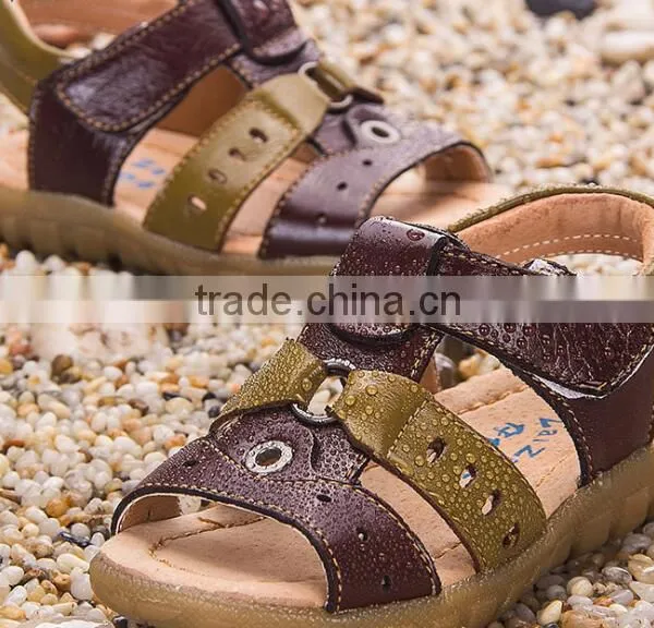 Zm35582a Summer Kids Sport Shoes New Designs Leather Flat Sandals photo-3