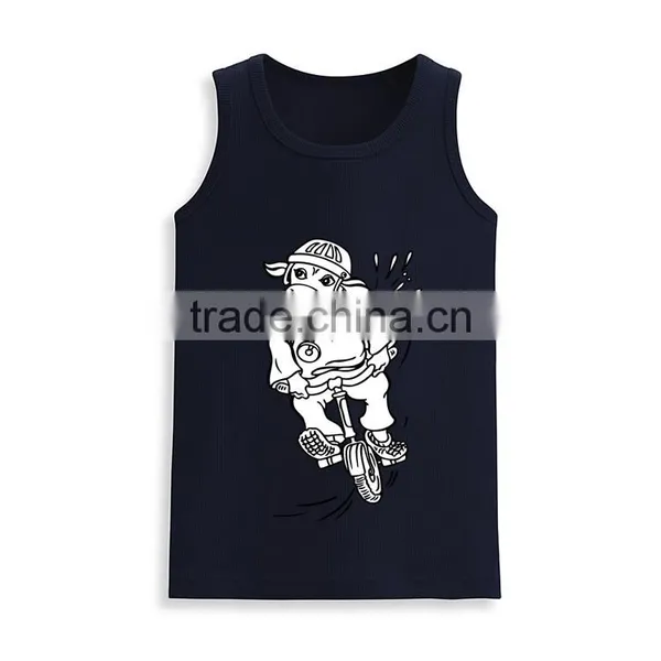 Wholesale Sleeveless t Shirt Fashion Kids Custom Print Tank Top Manufacturer photo-3