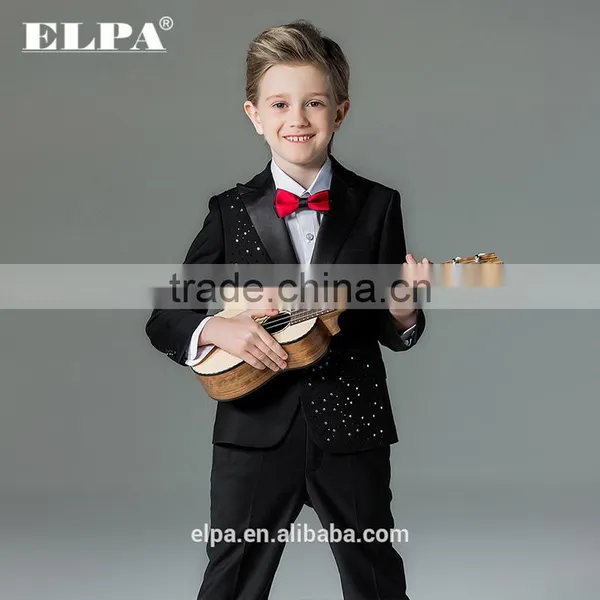 ELPA Slim Black Fancy 3 Piece Designer Kids Boys Suits photo-3
