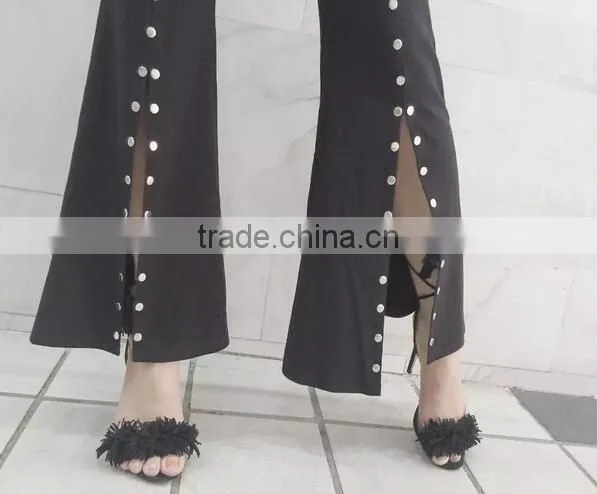 4668 Runwaylover Hot Sale Ladies New Design Tie Sexy Flare Pants photo-3