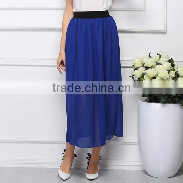 Satin Black Long Skirt Summer Casual Smooth Women Skirt photo-4