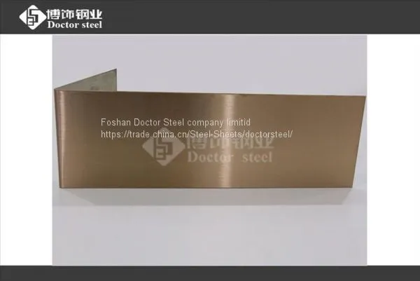 201 304 316 Stainless Steel Sheet ,rose Golden HL Decorative Stainless Steel