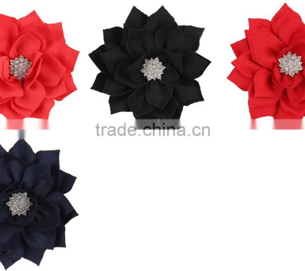 The New Hot Hair Multilayer Diamond Corner Playhouse Lotus Leaf Flower Hairpin 13 Color Optional photo-3