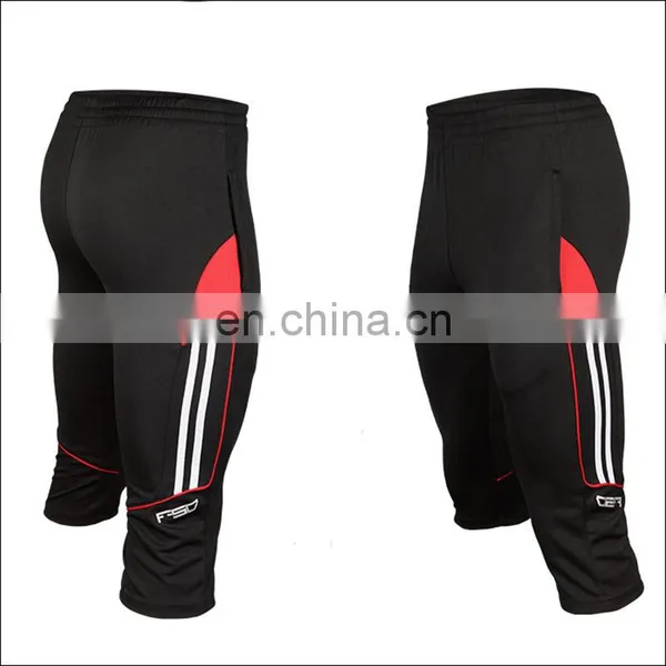 Wholesale Soccer Training Cropped Pants Sports 100 Polyester Men Short Track Pants photo-5
