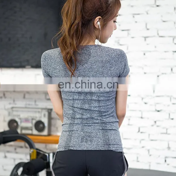 Women Trainning Exercise T-shirt Quick Dry Summer Running Fitness Gym Sports Yoga Sports Tops Short Sleeves Tee photo-4