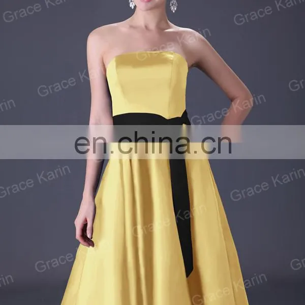 2015 Grace Karin Women's Special Satin Short Bridesmaid Dresses With Five Colors CL3026 photo-5