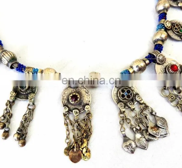 -Vintage Gypsy Kuchi Jewlery-Boho Hippie Afghani Vintage Necklace photo-3