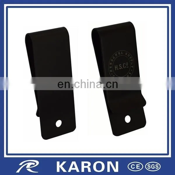 Black Color Name Card Clamp With Custom Logo
