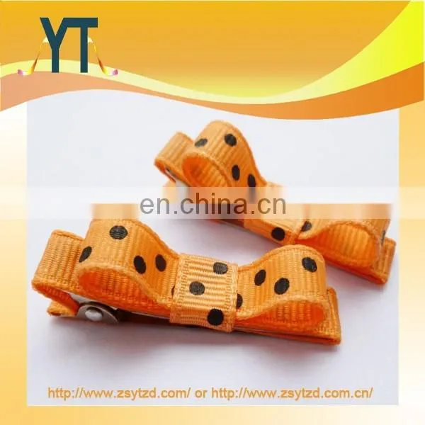 Stylish Polka Dot Style Mini Hair Bow/barrette/hair Pin Girl photo-2