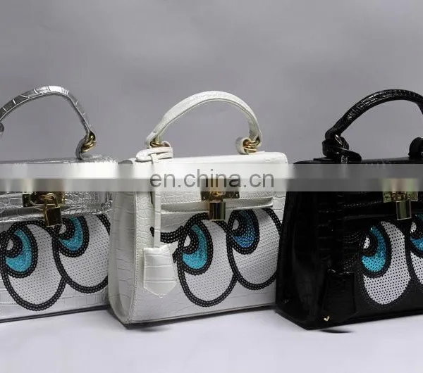 Cute Cartoon Blue Eyes Sequin Patch Embroidery Applique photo-5