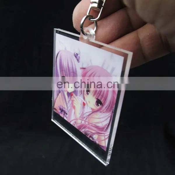 Made in China Rectangle Transperant Acrylic Keychain Photo Insert photo-3