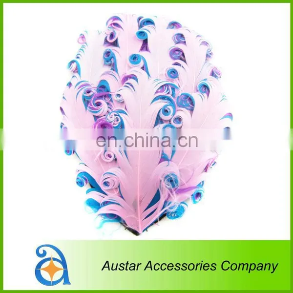 Various Colors Curled Goose Feather Pads For Hairband,Nagoire Feather Pads for Baby DIY Headband photo-3