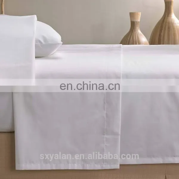 100% Cotton Hotel Linen Plain Flat Sheet photo-5
