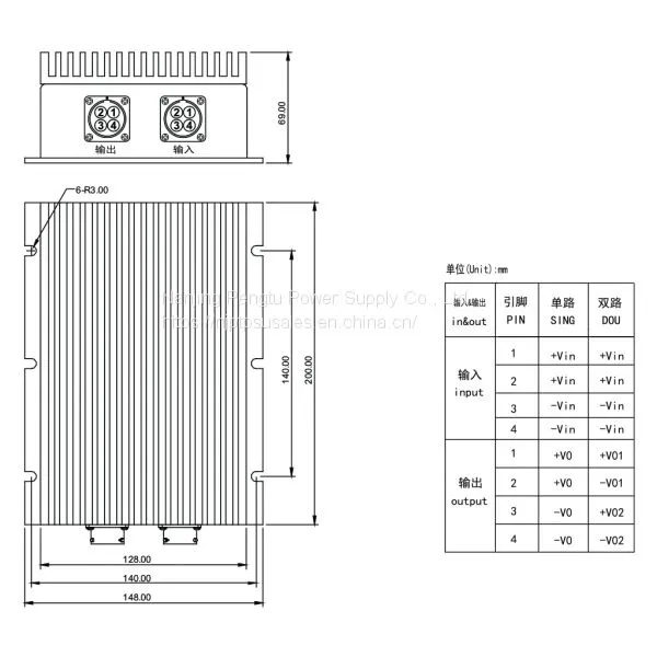 PDE-B Series 400-500W Single/dual 12/24/48V Power Supply Converter photo-2