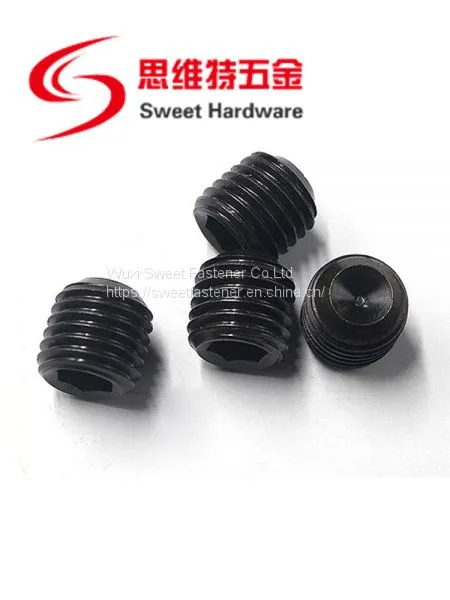 DIN916 Alloy Steel Hex Screw Grub Set Screw Socket Cap Screw in Black photo-2