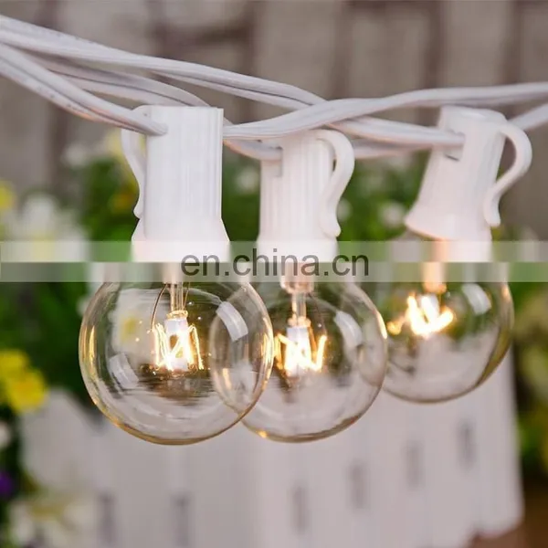 G40 Globe String Lights With Incandescent Bulbs Serial Light Decoration 25ft 50ft 100ft 110V photo-2