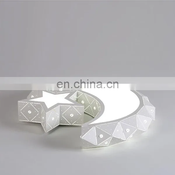 Creative LED Living Room Ceiling Light Modern Simple Stars Moon Hollow Lamps for Children Bedroom photo-5