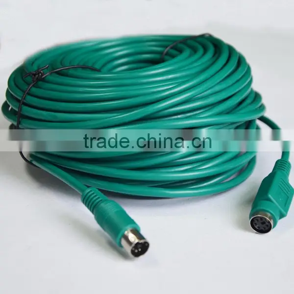Green Mini Din 6 Pin Cable for Keyboard PS2 photo-2