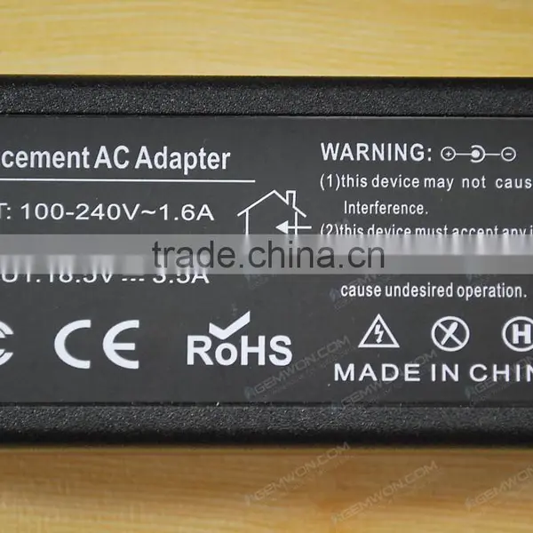 High Copy Laptop AC Power Adapter for HP 18.5V 3.5A 5.5*2.5mm 65W photo-3