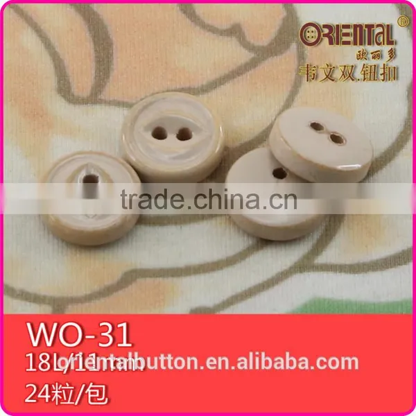11mm Natural Raw Wood Button for Shirts photo-3