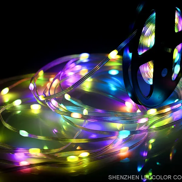 Wholesale Smart Leather string Light Factory Direct Sales Christmas Led Rgb Smart String Lights Music Rhythm