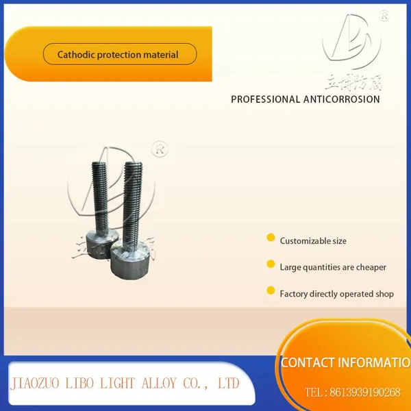 Zinc Alloy Sacrificial Anodes for Machinery Good Stock Cathodic Protection Material photo-5