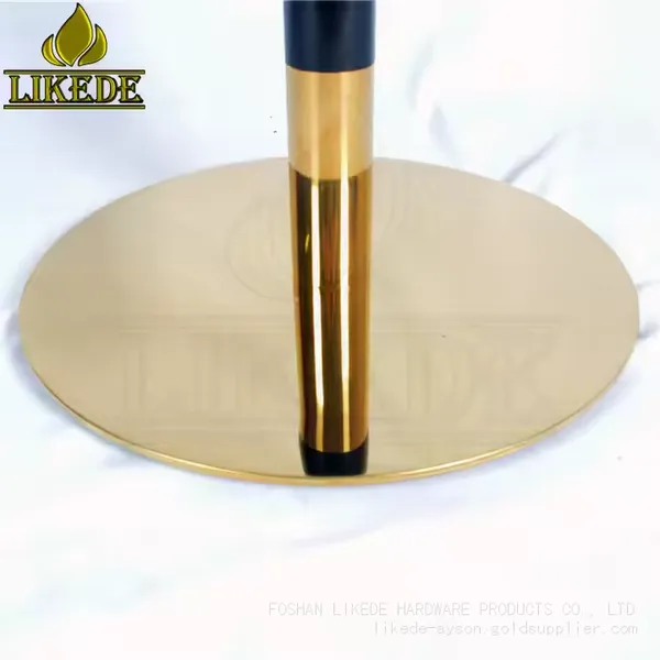 Round Dining Table Base Gold Black Stainless Steel Cross Top for Marble Table Top Use in Kitchen or Outdoor Chair Accessory photo-5