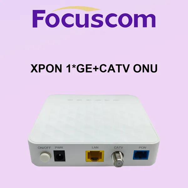 GPON ONU 1GE+CATV Однопортовый высокоскоростной модем двухрежимный XPON EPON ONU для решения FTTH и системы CATV Focuscom FC2001-T