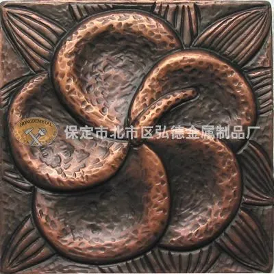 Copper Wall Tiles, Factory-supplied Handcrafted Pure Copper Decorative Wall Tiles for Processing and Custom Manufacturing photo-5