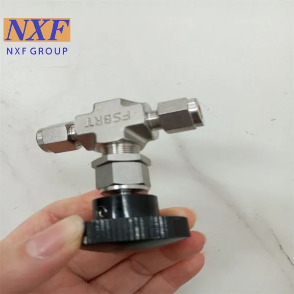 Вентиль ручной игольчатый NXF UNS S31603 из нержавеющей стали 316L размером 1/2 - 10'' на рабочем давлении 3000 - 9000PSI для газовых сред для гидравлических приборов