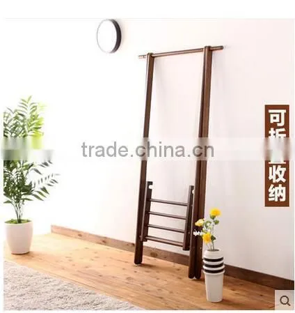 Bedroom Living Room Use Wood Material Wooden Clothes Hanger Stand photo-3