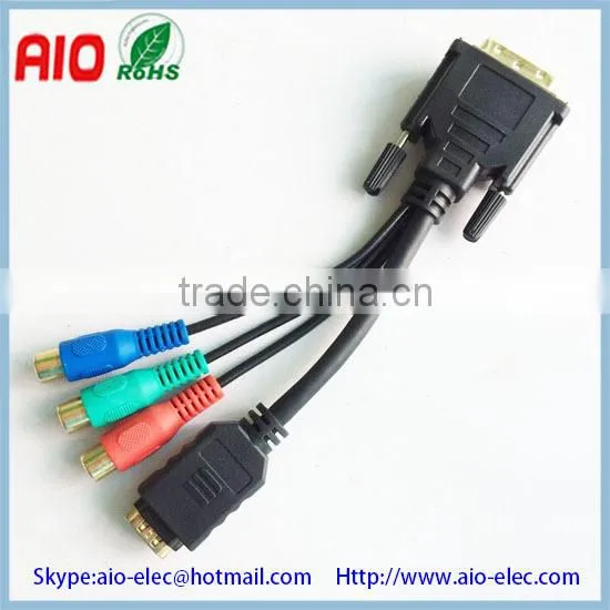 DB D-sub VGA Male Plug to 3RCA+HDMI Female Jack Audio Video Cable for 2043p 1080P HDTV,DV