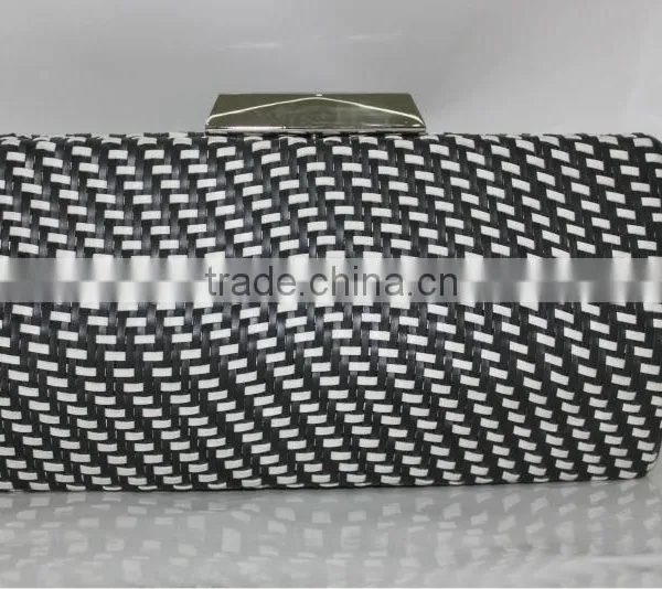 2015 Latest Style Bags Colorful Weave PU Evening Bags
