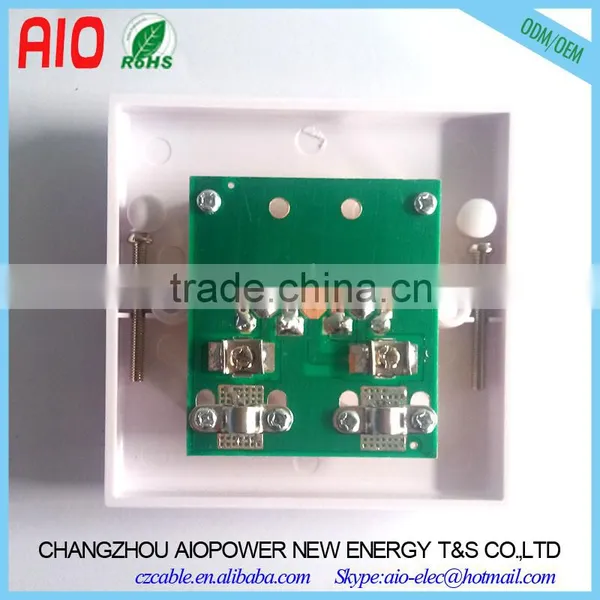 86mm Dual 2 Way Female Socket Coaxial Connector F Type Solderless Wall Plate photo-2