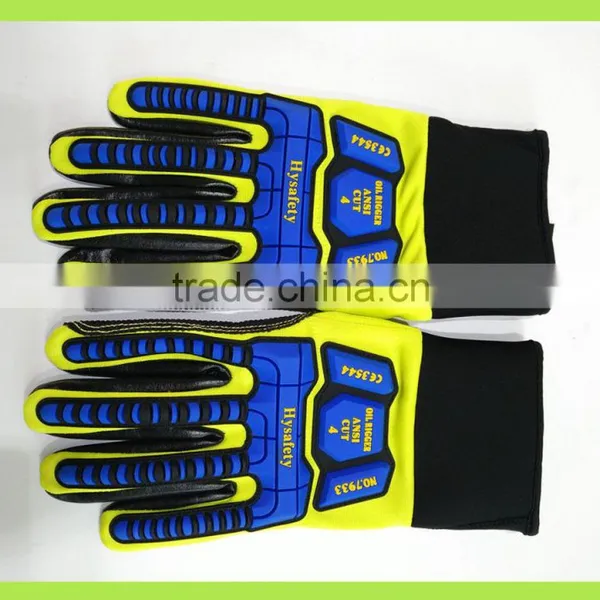 Impact/Super Oil Repellency/Oil Filed/PU Coated Excellent Grip Glove photo-5