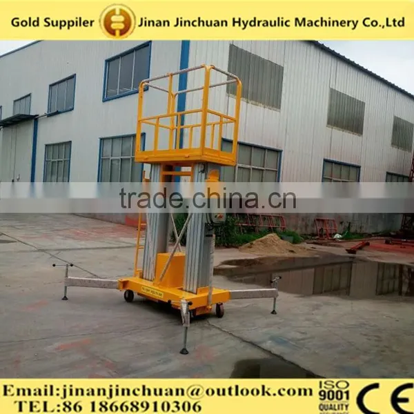 China Lift Platform Mobile Hydraulic Double Mast Aluminum Alloy Lift Platform photo-3