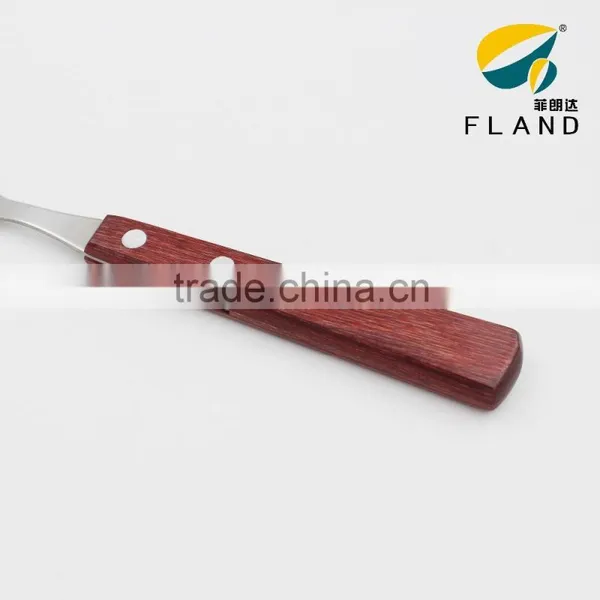 Stainless Steel Cutlery12pcs Rose Wood Handle Metal Steak Knife and Fork Set photo-5