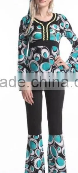 Walson Hot Sale 20s 50s 70s Retro Hippie Girl Disco Dancing Groovy Party Halloween Costume photo-3