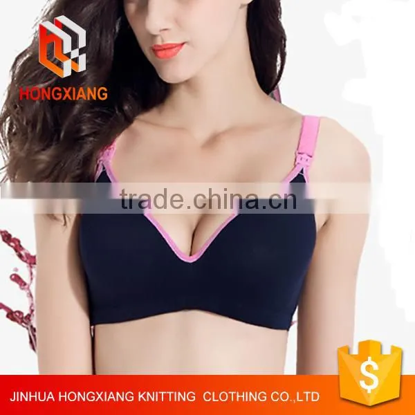 Hongxiang Incognito Anti-sagging Pregnant Women Underwear,Stereotypes One- Piece Nursing Bra,Front Open Bra photo-3