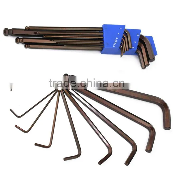 LAOA S2 Material 9pcs British System Magnetic Hexagonal Wrench 1.5-6mm LA313109 photo-2