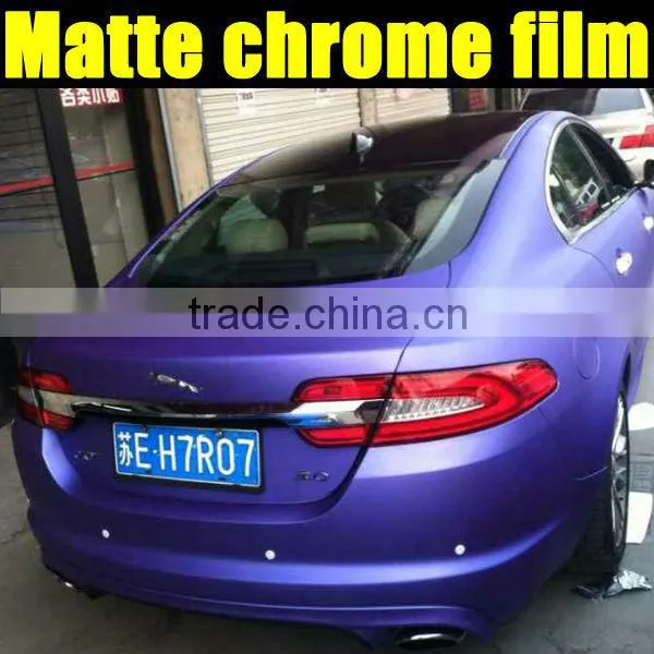 Matte Chrome Car Wrap With Purple Color 1.52*20m for the Size With Air Free Bubbles photo-5