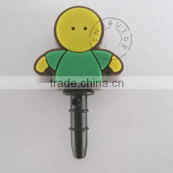 OEM Creative Hug Shape Iphone 4 3.5mm 3D Soft PVC Mobile Dust Plug
