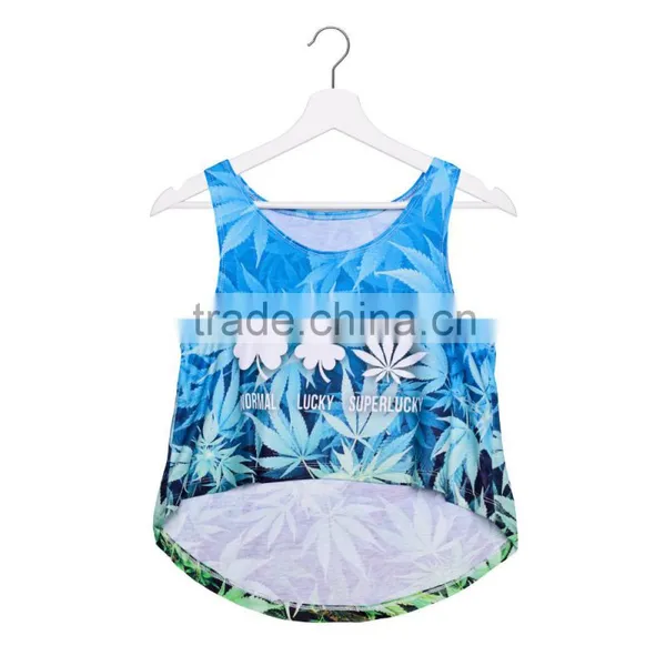 2016 New Women Clothing Digital Print Emoji Lover Custom Ladies Plain Crop Top photo-2