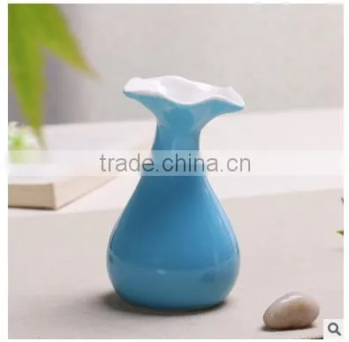 Chinese Ceramic Vase Wholesale Flower Shape With Bright and Colored Glazed for Furnishing photo-5