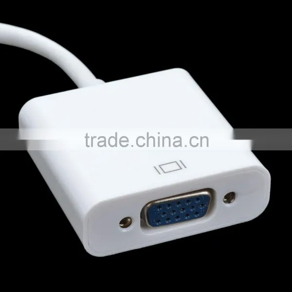 High Quality Micro HDMI Male to VGA Female Cable + Bisected Audio Cable Set - White photo-2