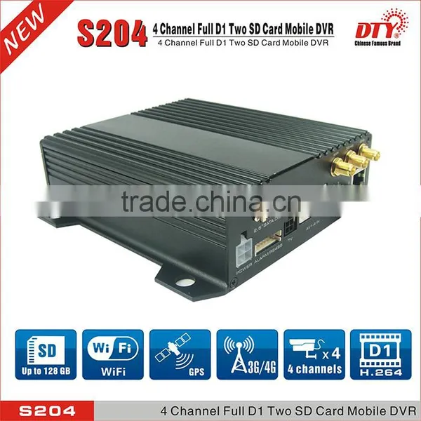 Mini 4CH SD Card 3G GPS WIFI Mobile School Bus Cctv System Dvr Recorder photo-3